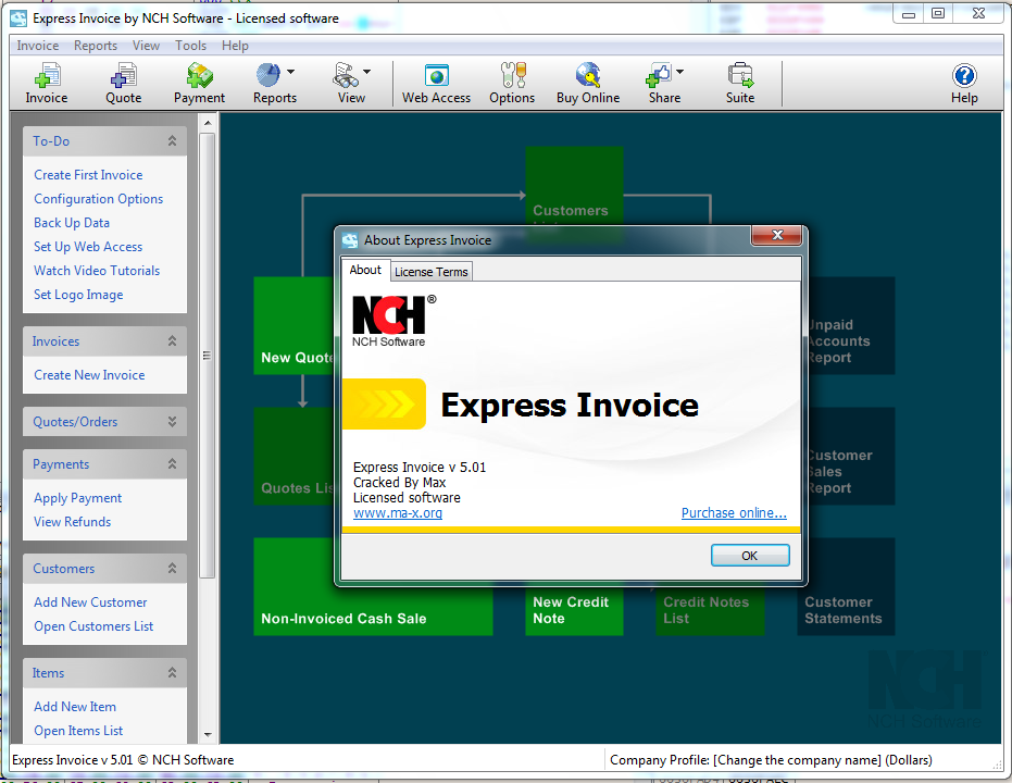 express invoice invoicing software mac os x update