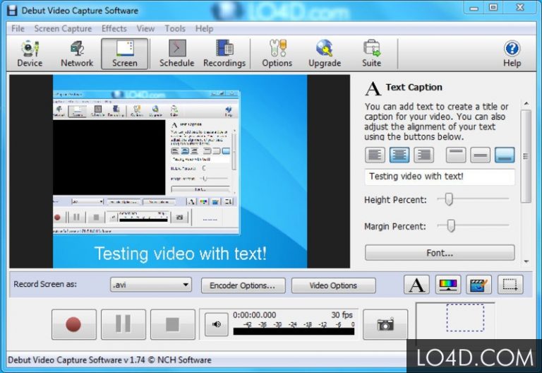 screen capture format wmv