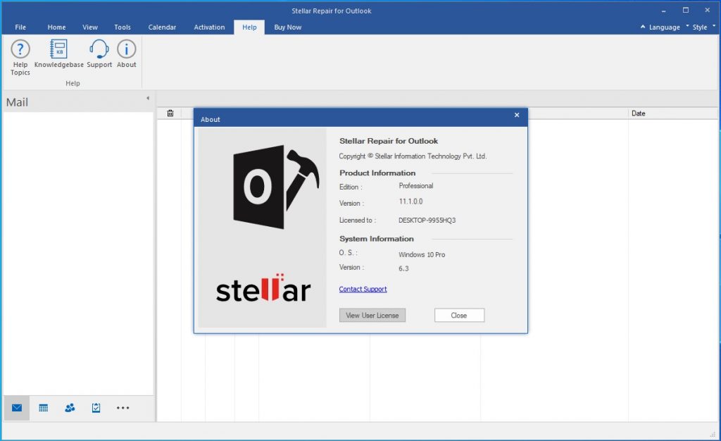 stellar outlook pst repair activation key