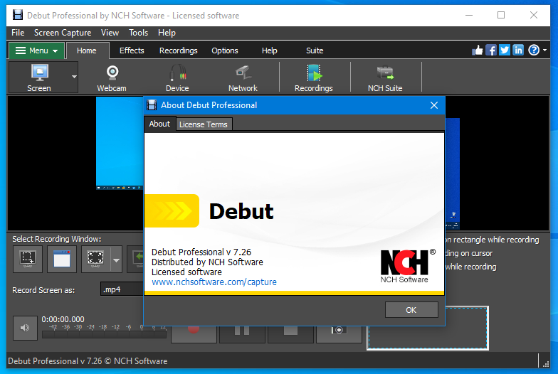 debut video capture software pro