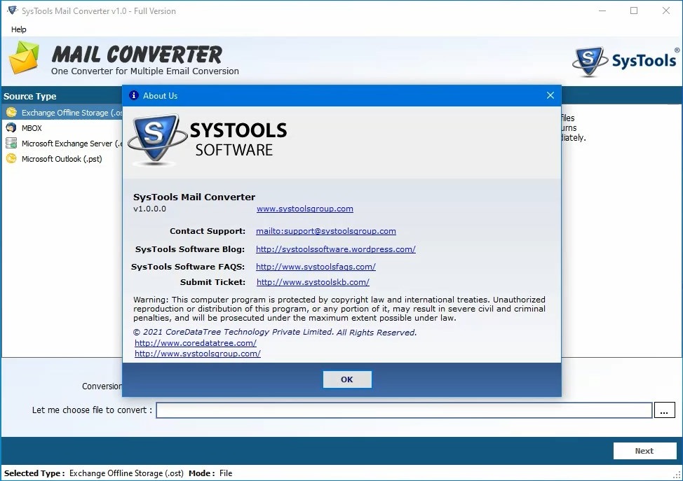 SysTools Mail Converter v1.0 Cracked By Abo Jamal