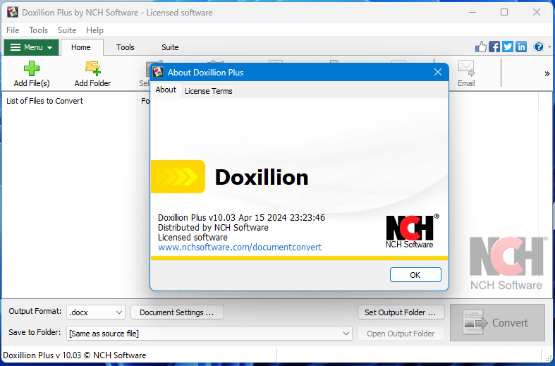 Doxillion Document Converter plus v10.03