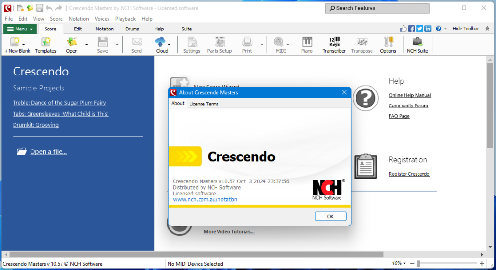 Crescendo Music Notation v10.57 Full Cracked